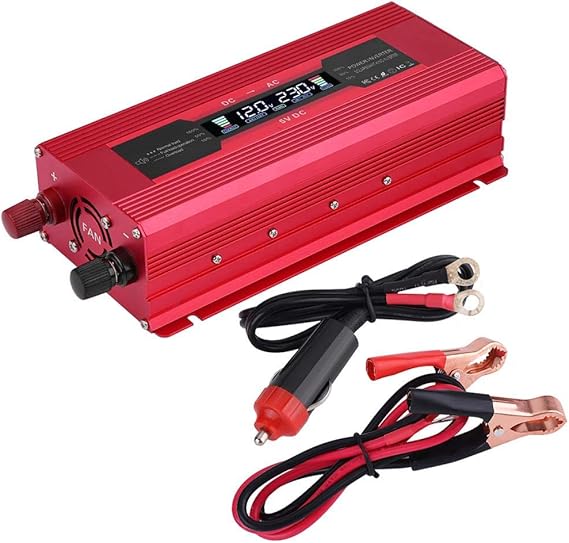 Car Power Converter 1000W DC 12V to AC 220V/110V Peak Power