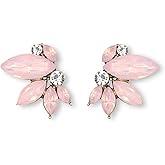 Sparkly Rhinestone Drop Earring Dainty Faux Crystal Earring Studs for Women Wedding Prom Party