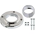 ANTUKO Chrome Steering Column Floor Mount Replacement for 2 Inch Columns Swivel SBC BBC 350 Universal