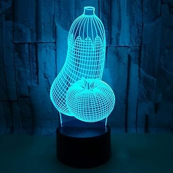 luz led 3d luz nocturna berenjena