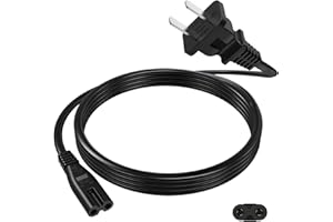 TV Power Cord Compatible with Samsung LG TCL Sony Insignia Sharp Toshiba JVC Hisense Roku Smart LED LCD HD, 2 Prong Figure 8 