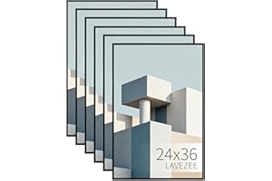 Lavezee 24x36 Poster Frame 6 Packs, Lightweight Poster Frames Display 24 x 36 Inch Photo Picture Artwork for Wall