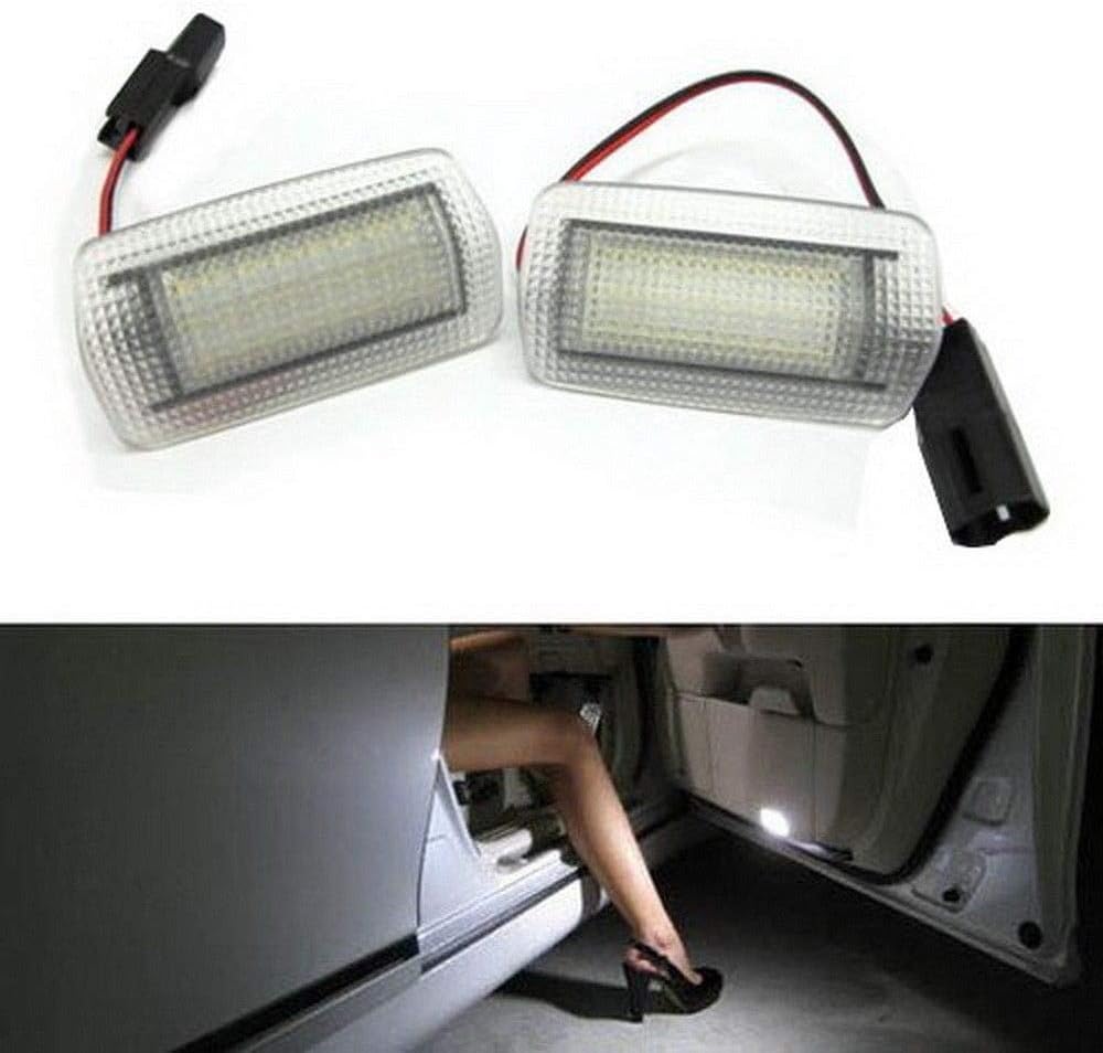 iJDMTOY (2) Full LED Side Door Courtesy Light Assy Compatible With Lexus IS ES GS LS RX GX LX Toyota Avalon Sienna Venza Camry Prius 4Runner, OEM Replacement, Powered by 18-SMD Xenon White LED