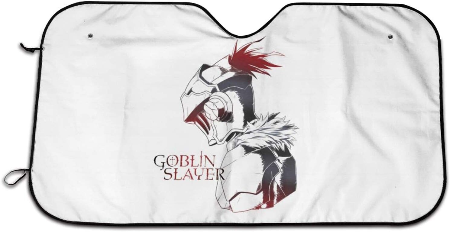 Amazon 太陽カバー 車のフロントガラスのサンバイザー ゴブリンスレイヤー 9 紫外線対策 日焼け防止 遮光断熱 簡単収納 展開寸法700 1300mm 吸盤4個付 Suv 軽自動車 汎用 サンシェード 車 バイク