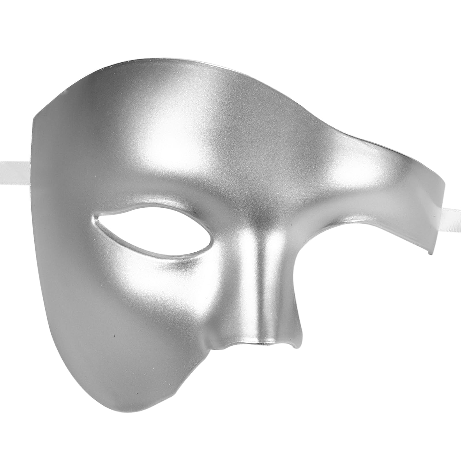 Oidea Masquerade Mask for Men: Solid Color Half Face Phantom Of The Opera Mask Halloween Cosplay Costume Prom Ball Venetian Mardi Gras Party Masks Matt Silver