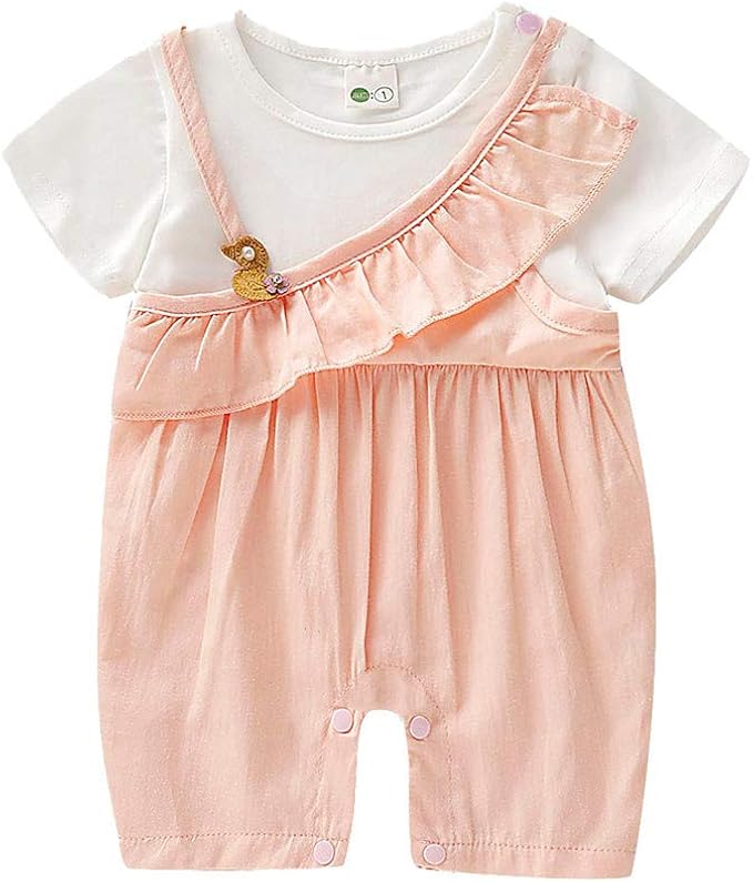veyikdg Baby's Jumpsuit, Newborn Toddler Baby Girls Infant Duck Print