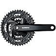 Shimano Acera FC-M371-L Crankset - 175mm, 9-Speed, 48/36/26t, Riveted, Square Taper JIS Spindle Interface, Black