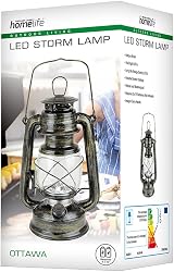 homelife Ottawa LED Storm Lamp Antique Brass 15 LEDs Battery Operated view 5