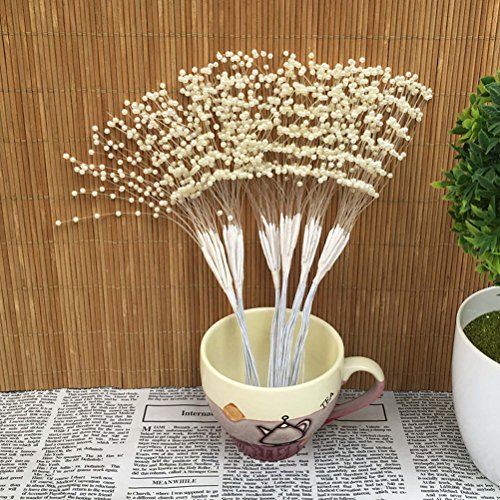BoJia 100pcs 4mm ABS Pearls String Roll Beads Garland -Wedding Party Decor DIY Accessory for Christmas (Ivory)