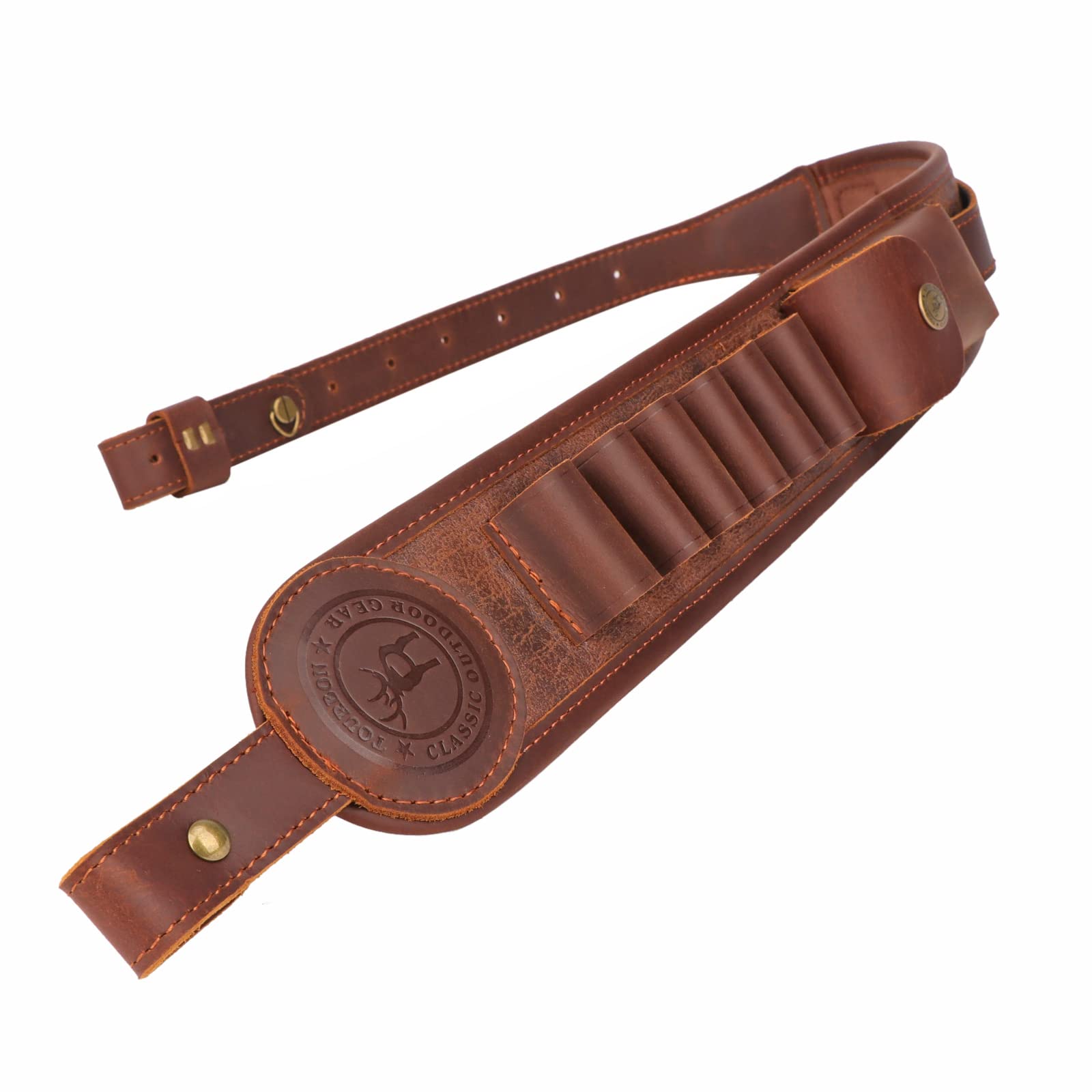 TOURBON Shotgun Cartridge Holder 12/16 Gauge Ammo Belt Hunting Gun Sling