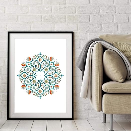 Mmbj Hand Drawn Mandala Pattern Prints Turkish Style Poster