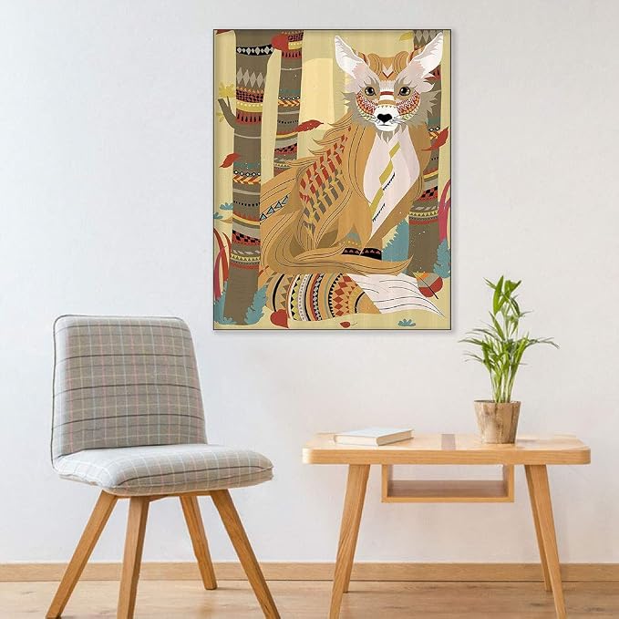 Amazon.com: Fox Peel and Stick Wallpaper, Animal Theme a Fluffy Fox in