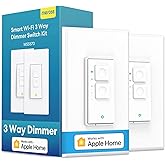 meross 3 Way Smart Dimmer Switch Kit | Supports Apple Home, Alexa, Google Assistant, SmartThings, 2.4GHz Wi-Fi, Neutral Wire Required, Remote Control Schedule