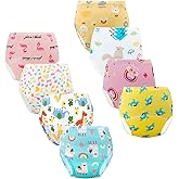 Potty Training Underwear for Girls, Toddler Learning Designs Training Pants(8 Packs, Multi-Colored, 2-3T, S)