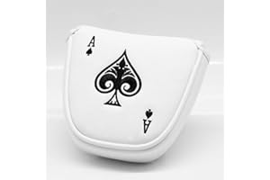 BARUDAN GOLF Golf Putter Cover Headcover Magnetic, Poker Ace Style Golf Club Head Cover, 4 Models Available Headcovers for Blade Half-Mallet Square Putters