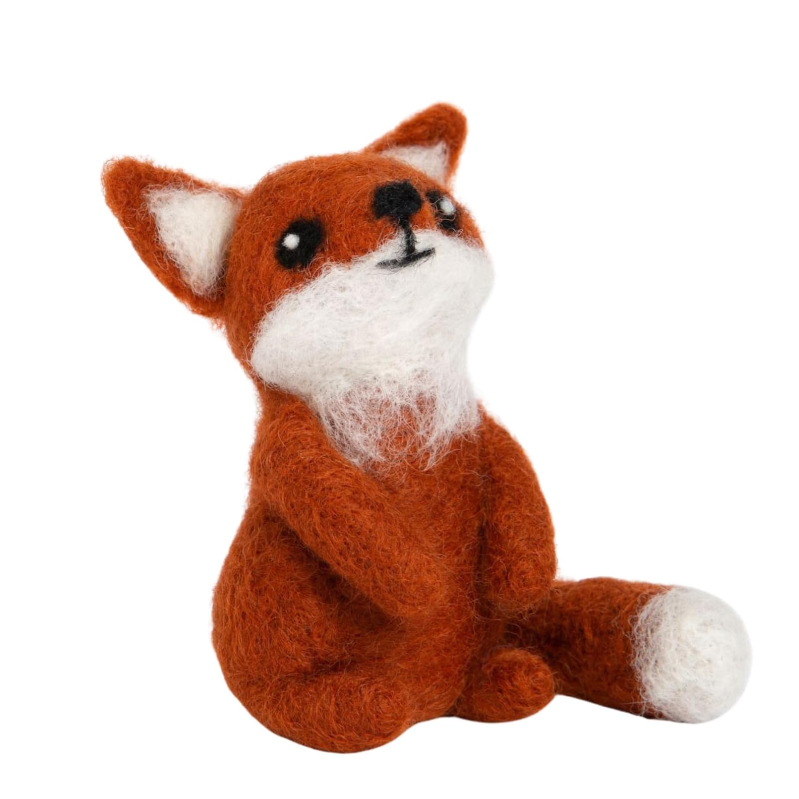 Hawthorn Handmade Fox Cub Needle Felting Kit - Needle Felting Craft Kits for Adults UK, Includes Felting Wool, Needles & Instructions. Great for Adult Craft Gifts - Approx 8cm Tall.