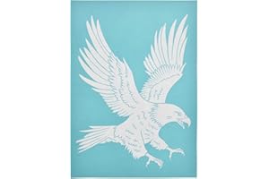 YeulionCraft DIY Self-Adhesive Silk Screen Printing Stencil Mesh Transfers for Decoration Wooden Board,T-Shirt,Ceramic Tile,Pillow Fabric,Painting, Eagle