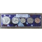 1964-5 Coin Birth Year Set in American Flag Holder Uncirculated