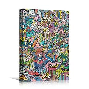 signwin Canvas Wall Art Painted Designs Abstract Colorful...