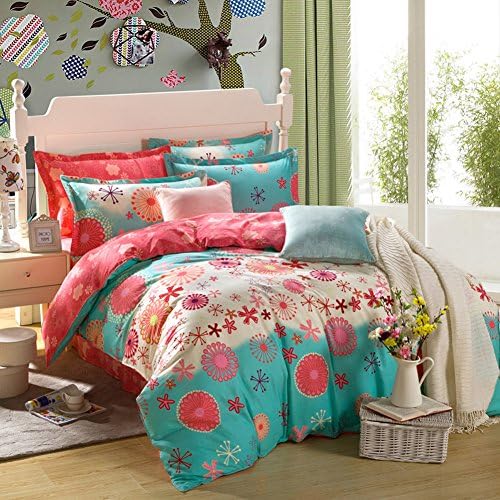 FTSUCQ Blue Memories Linen Bed Sheets Quilt Covers Bed Mattress Bedding Four-PCS Sets,size-2