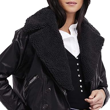 Free People Womens Haley Faux Leather Motorcycle Jacket Black Large At Amazon Women S Coats Shop