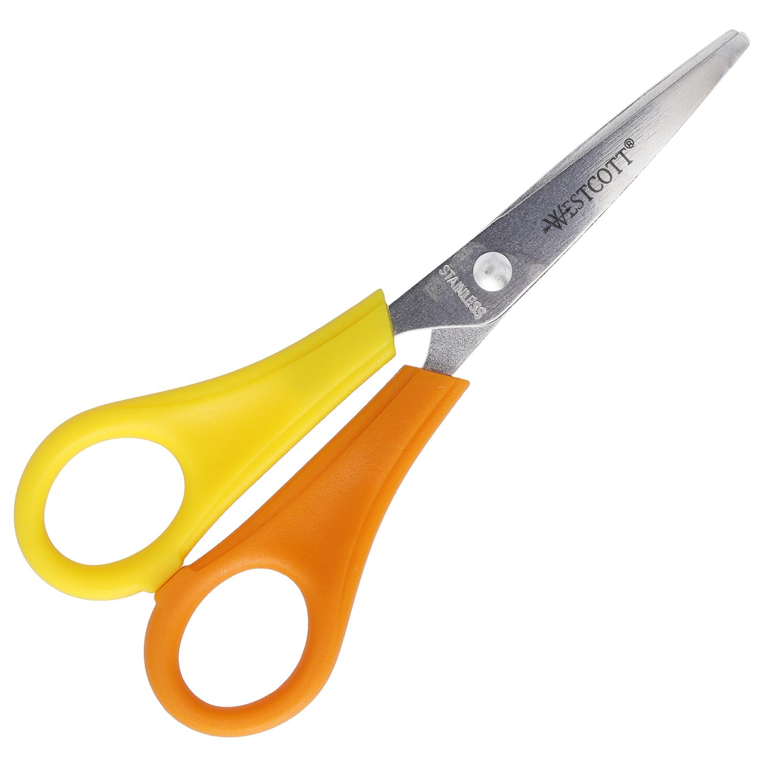 Westcott E-21596 00 Kids Scissor Lefty Witch cm-Scale, Pointed tip, 5"/13 cm, red/Yellow