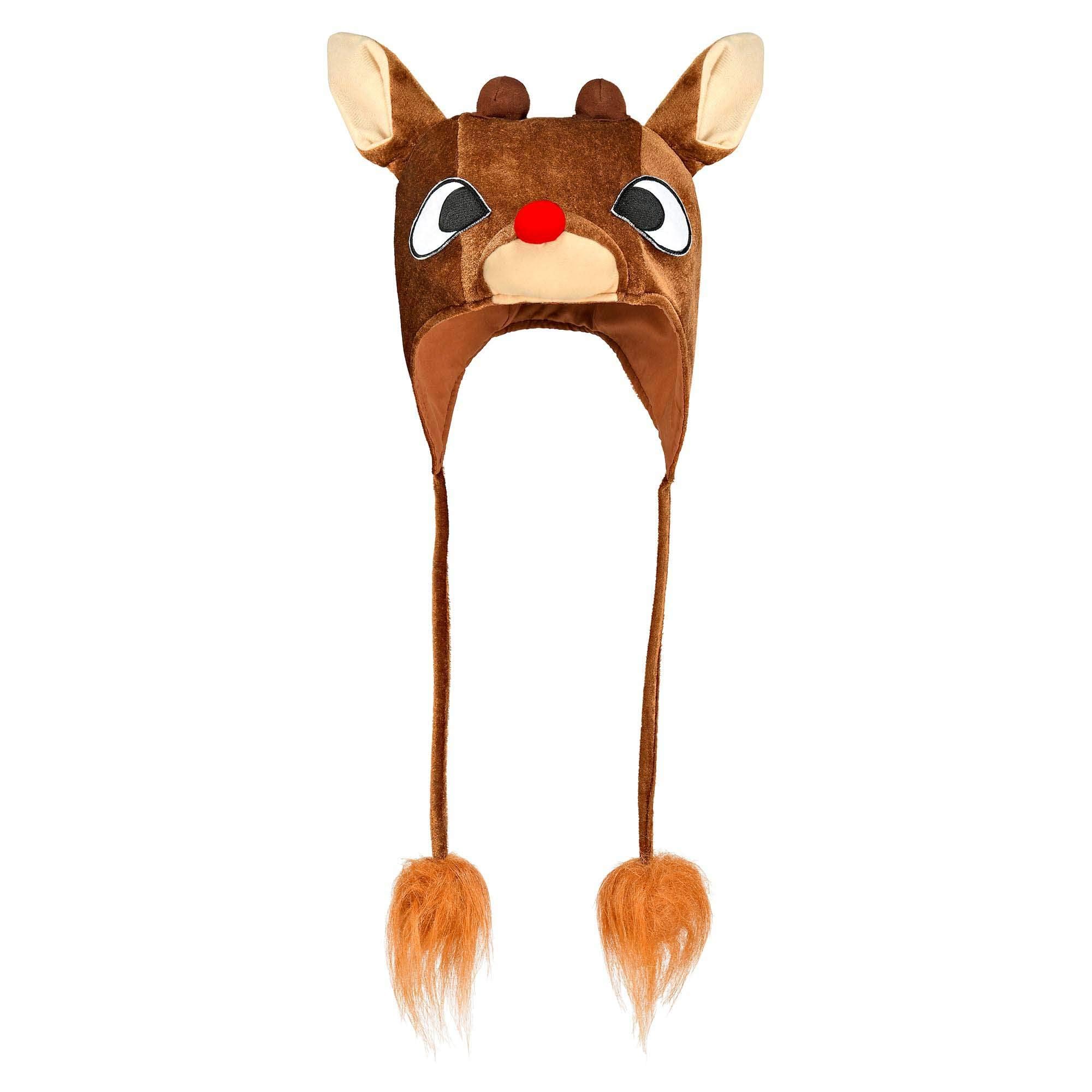 WIDMANN 09772 Plush Reindeer Hat, Rudolph, Reindeer, Christmas, Santa Claus, Hat, Headpiece, Accessory, Carnival, Theme Party Brown