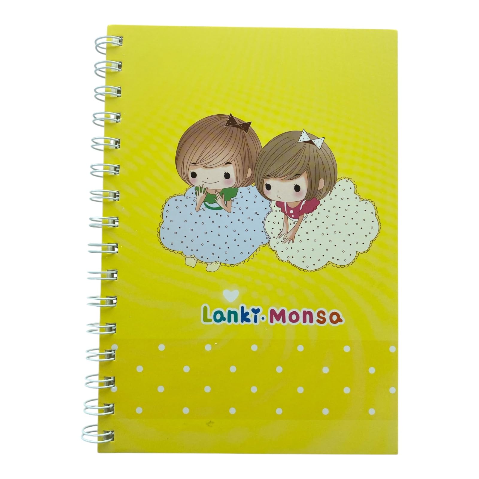 PartyErasers Lanki Monsa Spiral Bound Notebook (Yellow)