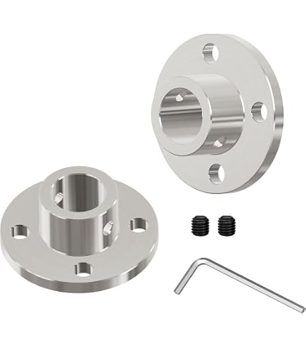 MECCANIXITY 4-Pack 4mm Flange Coupling Connector For RC Model Motors – Includes 8 Screws & 2 Hex Wrenches, Iron Plated