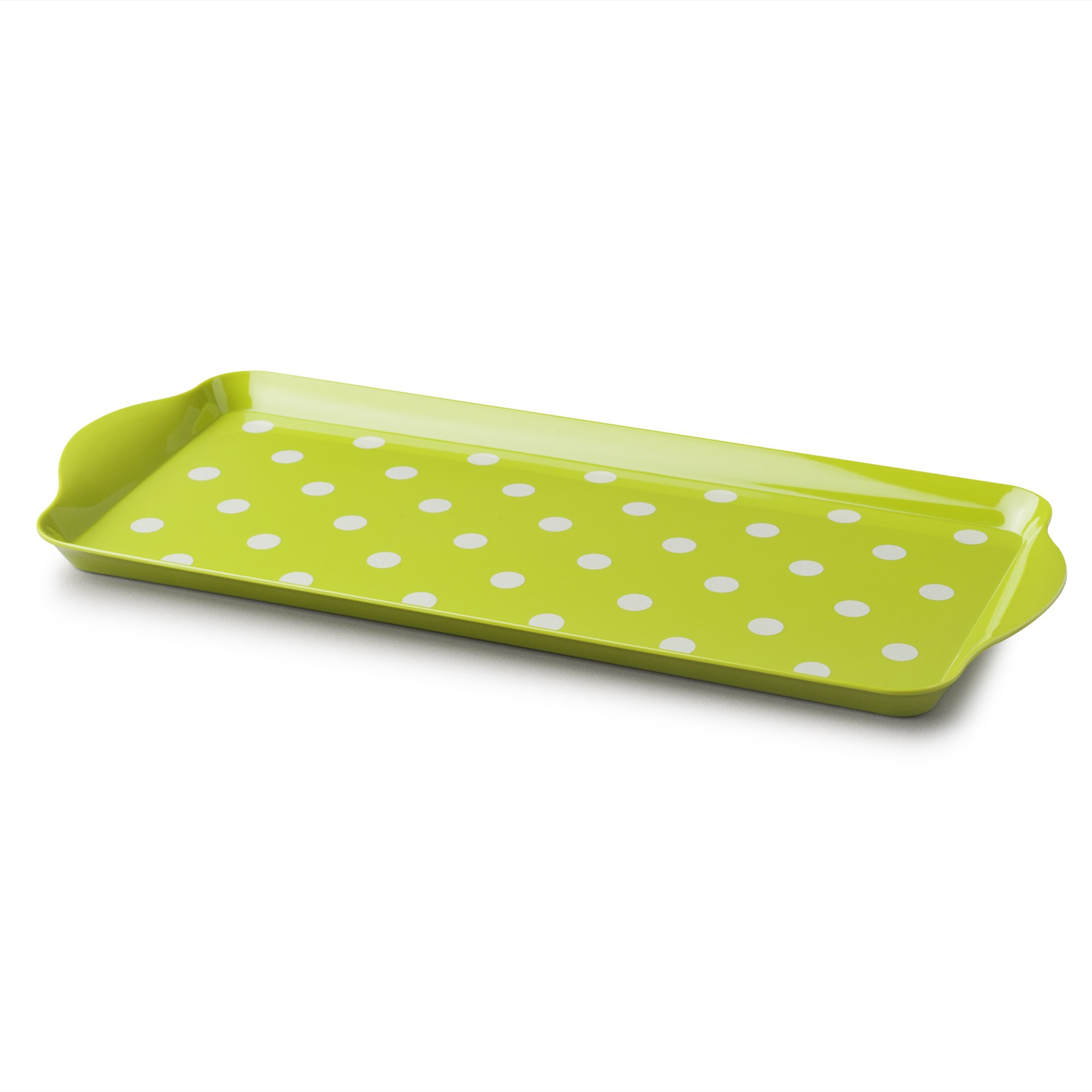 Zeal Melamine Dotty Serving Design Tray (38x17cm) Lime