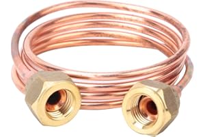 FAFEICY Soft Flexible Copper Capillary Tubing 1/4in, G1/4in, 2.8mm for Refrigerators, Refrigerating Cabinets, Refrigeration Parts, 900mm