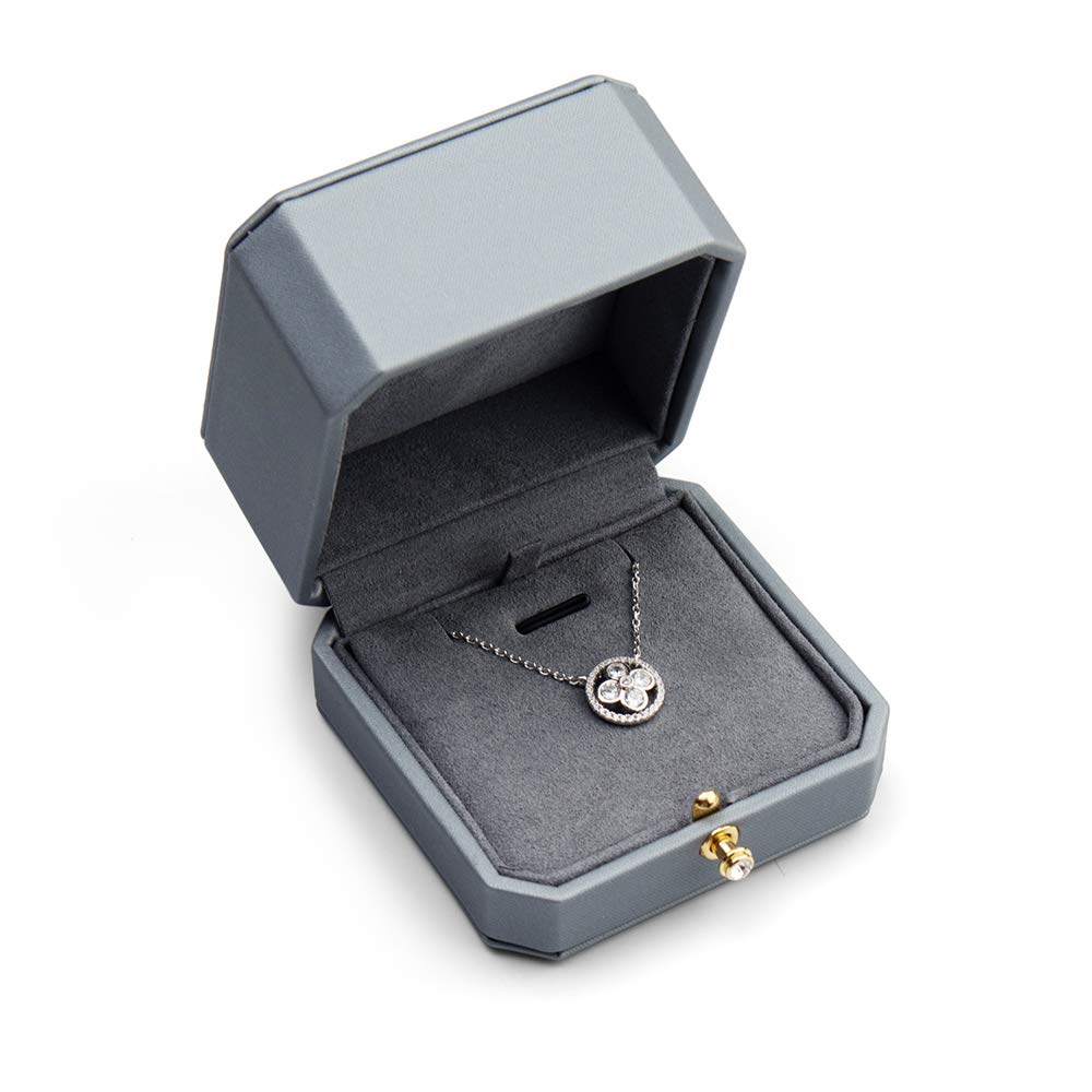 Oirlv PU Leather Necklace Box Necklace Organiser Box Luxury Necklace Storage Case for Engagement Wedding Proposal Birthday Anniversary Mother's Day