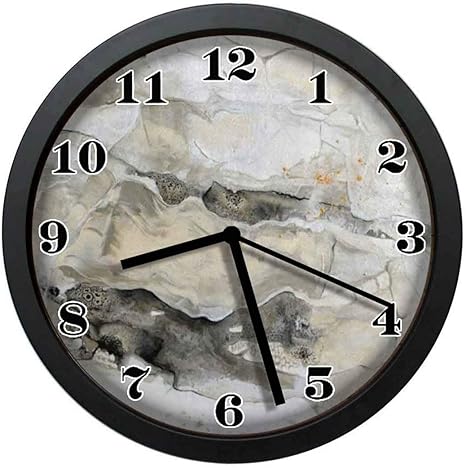 Amazon Co Jp 壁掛け時計 ブラウン水彩リキッドマーブルおしゃれ掛け時計ートでスタイリッシュな装飾的な掛け時計 12インチ ホーム キッチン