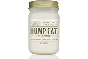 Desert Farms - Real Organic Cooking Camel Hump Fat - Halal, Paleo and Keto Certified - Quickly Melting Use For Fry [High Smoke Point] - 31 Fatty Acids & Gluten-Free - Made In The USA [14 oz]