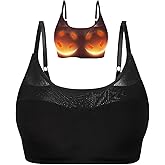 Breast Enhancer Massage Bra- Hot Breast Massager Breast Enlargement Massage Bra - Intelligent Heating Soothing Breast, USB Rechargeable Breast Massage Bra Black