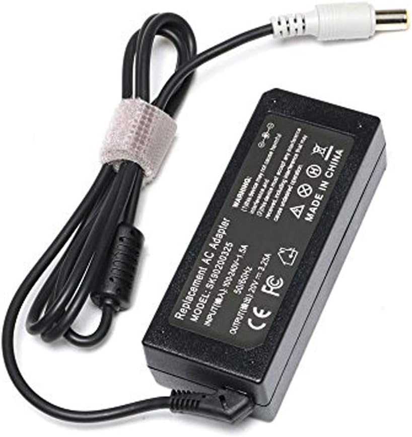 65W 20V 3.25A AC Adapter charger for Lenovo ThinkPad Edge E40 E420 E430 E520 E525 E530 E535 E545 B490 B590; Lenovo X60 X60s X120e X140e X200 X201 X220 X230 X230t X300 X301 Power Cord