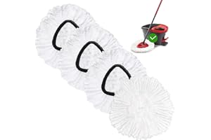FOOKCIAN 4 Pack Spin Mop Replacement Head Mop Refill Compatible with Oceda Triangle Swivel Mops Microfiber Swivel Mop Refill,Deep Clean,Machine Washable and Easy to Replace