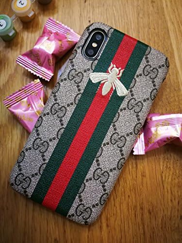 For Apple iPhone X Luxury Designer PU Leather Style Case Cover Wallet (Iphone X - Small Bee)