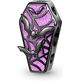 GNOCE Halloween Bat Coffin Charms for Bracelet 925 Sterling Silver Bead Charms for Bracelet/Necklace Jewelry Gift For Women Mother's Day