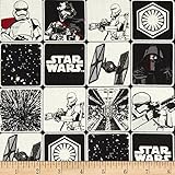 Star Wars The Force Awakens Grid Black Fabric By The Yard