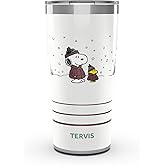 Tervis Traveler Peanuts - Snoopy & Woodstock Christmas Puffer Buddies Triple Walled Insulated Tumbler Travel Cup Keeps Drinks Cold & Hot, 20oz, Stainless Steel