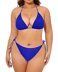Tempt Me Women Plus Size Triangle Bikini String Two