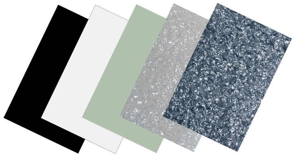 Partsland pickguard plastic plate black, 3-ply