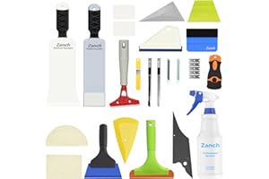 Zanch Window Tint Kit for Car Winshield Rear Window [Bulldozer Squeegee] [Scrubber Paddle Squeegee] - Window Tint Tools with Window Tint Squeegee Small Squeegee for Tinting Film Install
