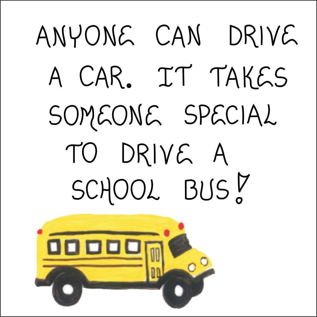 Gift Magnet - Bus Driver- School bus, operator appreciation, thank you quote. Yellow and black vehicle.