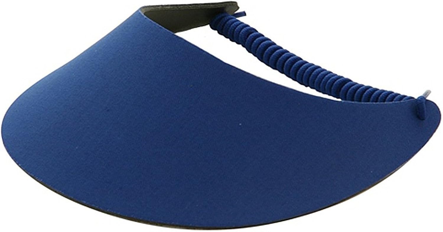 MG Women's Cotton Solid String Sun Visor Hat (Royal Blue), Visors