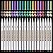 20 Colors Metallic Marker Pens, Lelix Fine Tip Paint Pens for DIY Photo Album, Black Paper, Card Making, Rock Art Painting, Scrapbooking, Glass, Metal, Wood