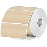 FINDAT Rectangle Thermal Labels 2×1 Inch Vinyl Khaki Stickers for M110 M120 M220 M221 Self-Adhesive Waterproof Portable Direct Printer Label for Business Logo Design 350 PCS
