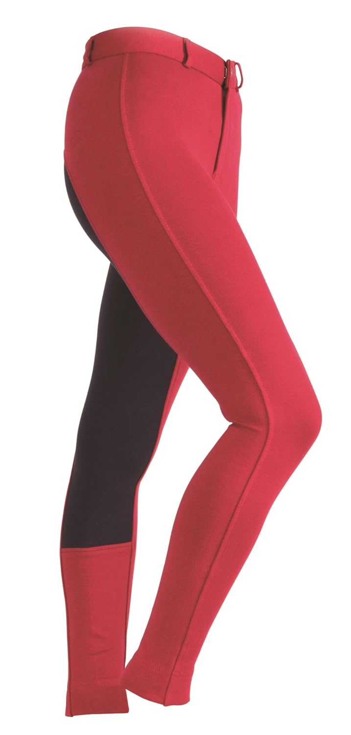 Team Sports Shires Maids Two Tone Wessex Jodhpurs Equestrian Sports Red/Navy, 26 Sports