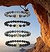 LOLIAS 4 Pcs Lava Rock Bead Bracelet for Men Leopard Lion bracelet Set Adjustable 8MM Beads SL